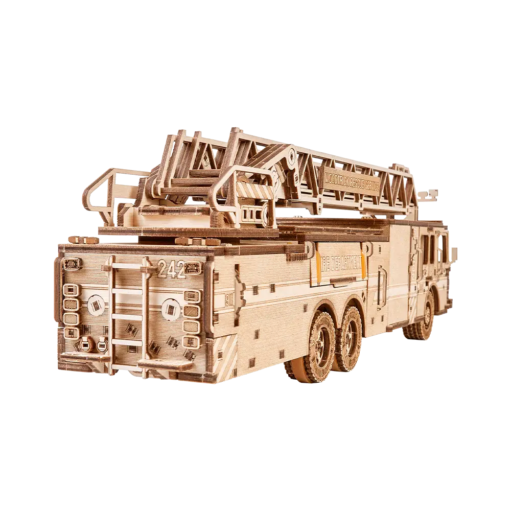 Wood Trick "Hasičské auto" - 3D dřevěné mechanické puzzle