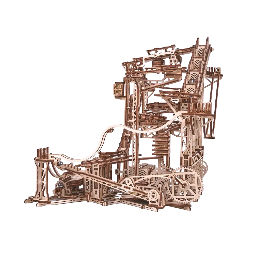 Wood Trick "Spirála - kuličková dráha" - 3D dřevěné mechanické puzzle
