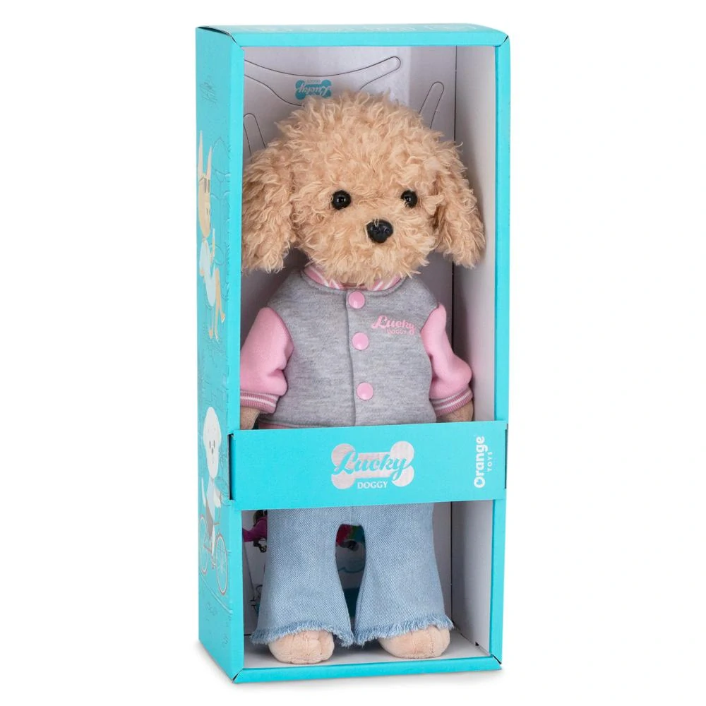 Fendi s kostřičkou v růžovo-šedé mikině - pudlí slečna od firmy ORANGE TOYS