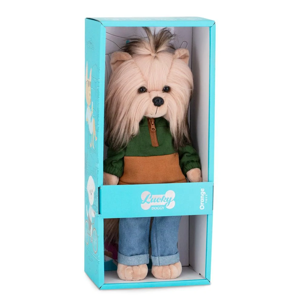 Andy s tělíčkem s kostřičkou v podzimní mikině - jorkšír od firmy ORANGE TOYS