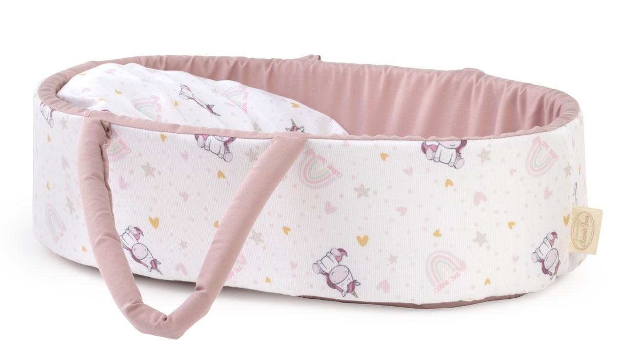 Přenosná taška s jednorožci - menší košík pro miminka 32 cm