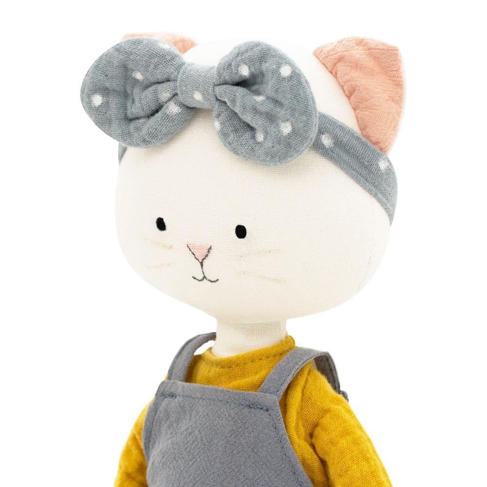 Kočička Kristýnka s modrou mašličkou s puntíky od firmy ORANGE TOYS