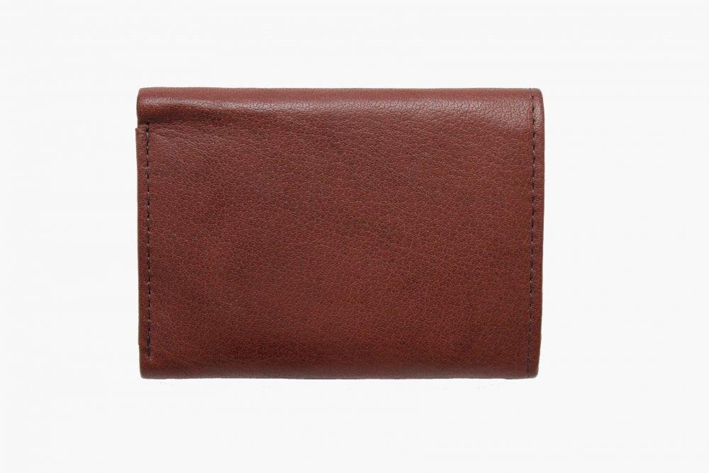 Unisex hnědá kožená mini peněženka - LAGEN