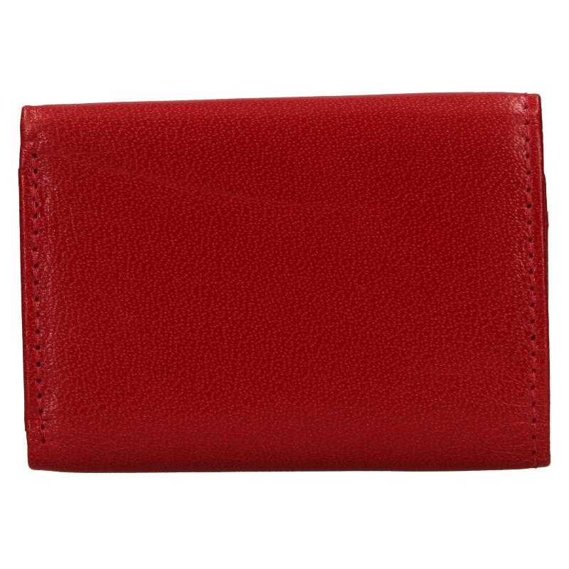 Unisex červená kožená mini peněženka - LAGEN