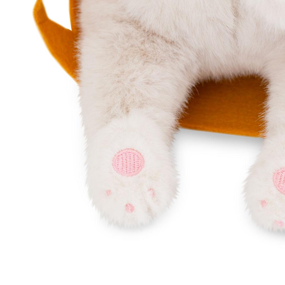 Bílá kočička Milo v přepravce od firmy ORANGE TOYS