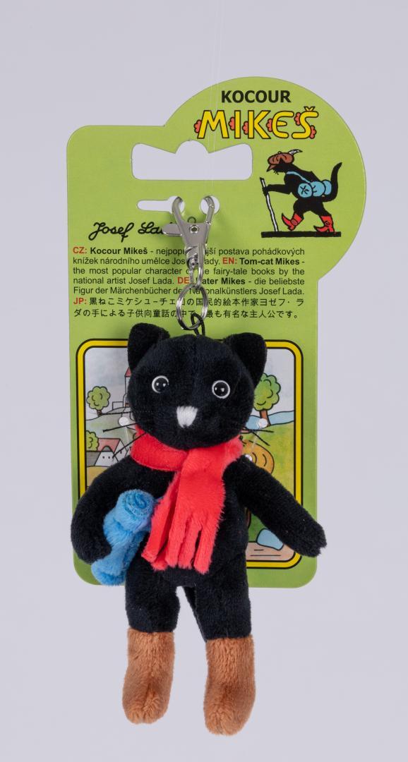 Plyšový přívěsek na karabince – kocour Mikeš 12 cm