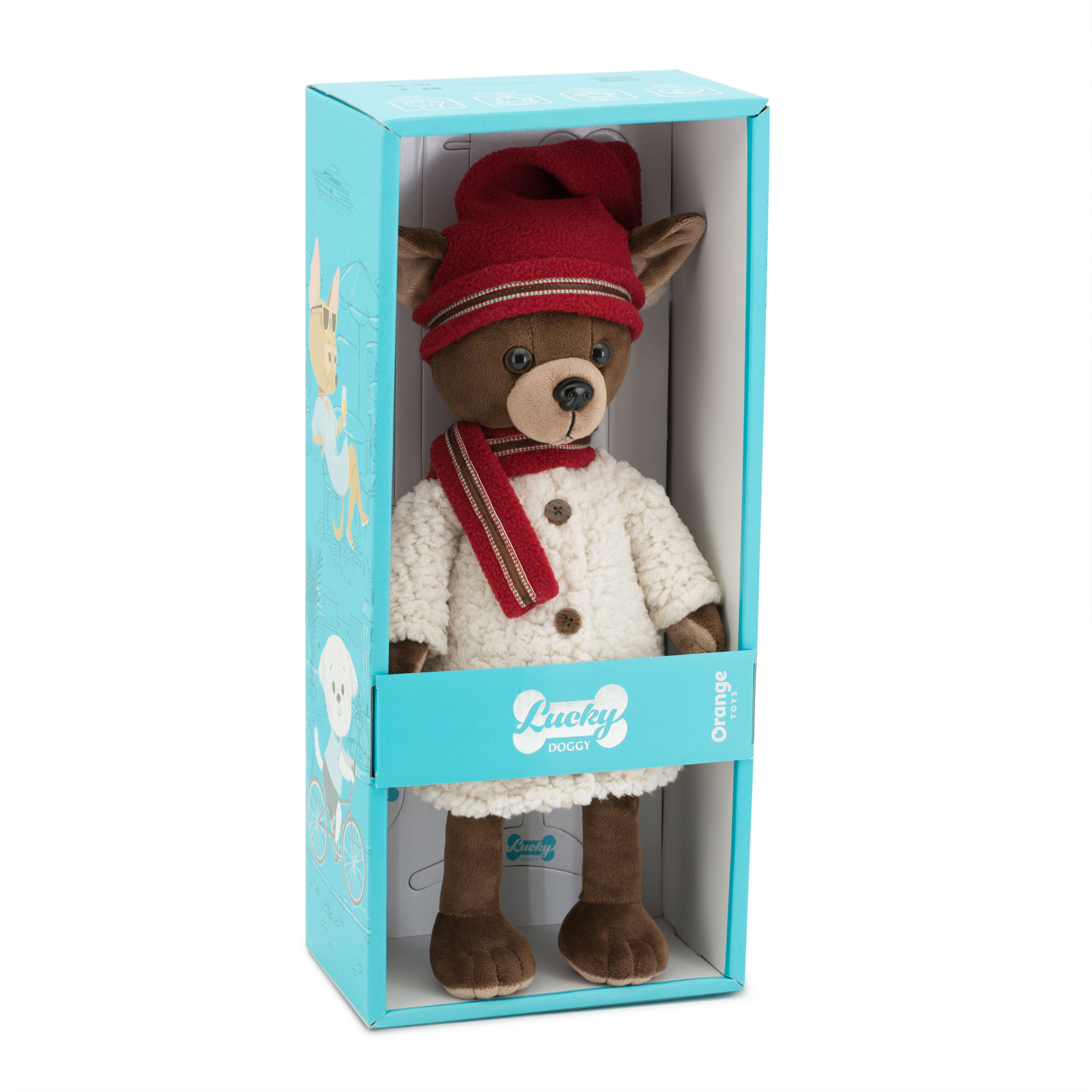 Kiki v zimním oblečku - hnědá čivava od firmy ORANGE TOYS