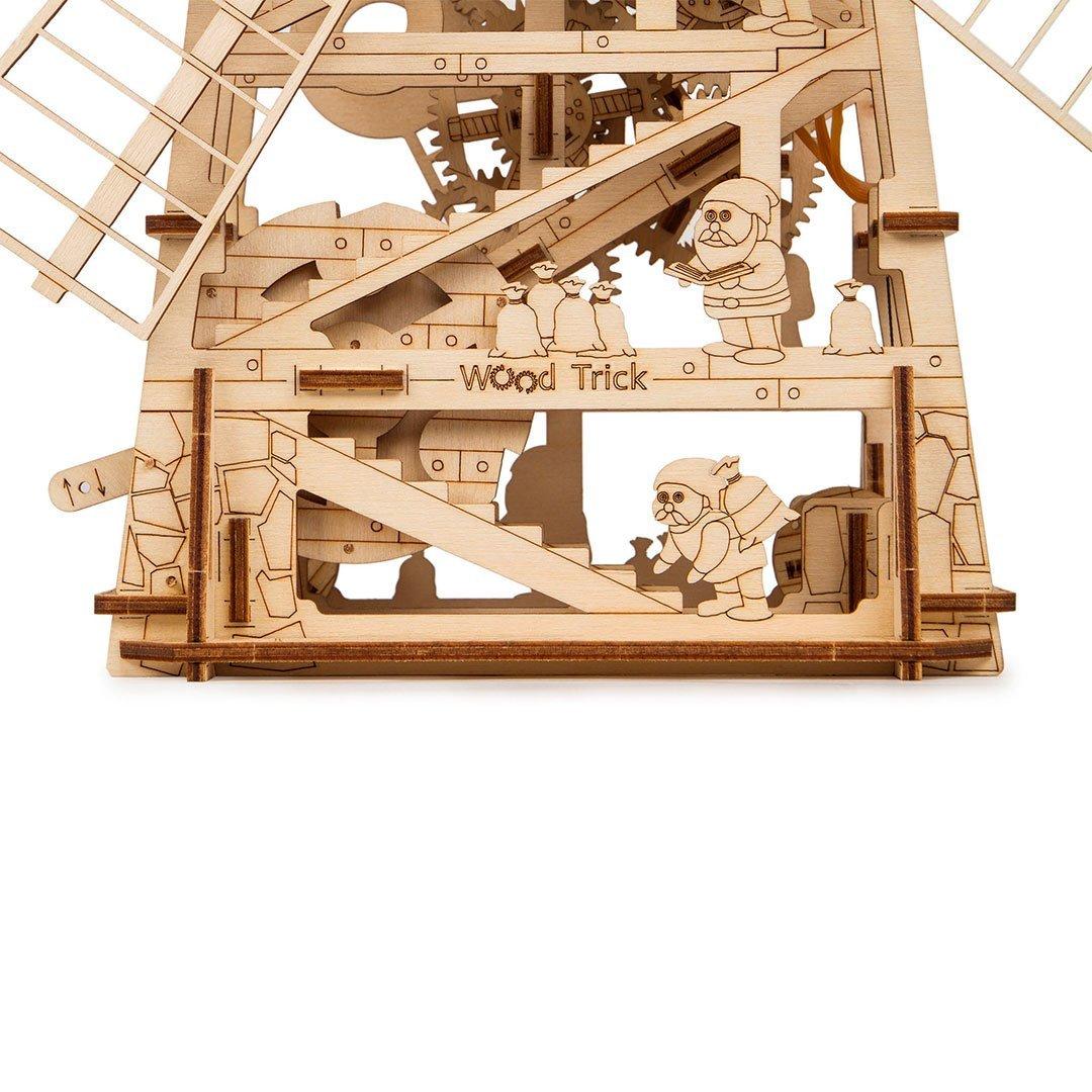 Wood Trick "Větrný mlýn" - 3D dřevěné mechanické puzzle