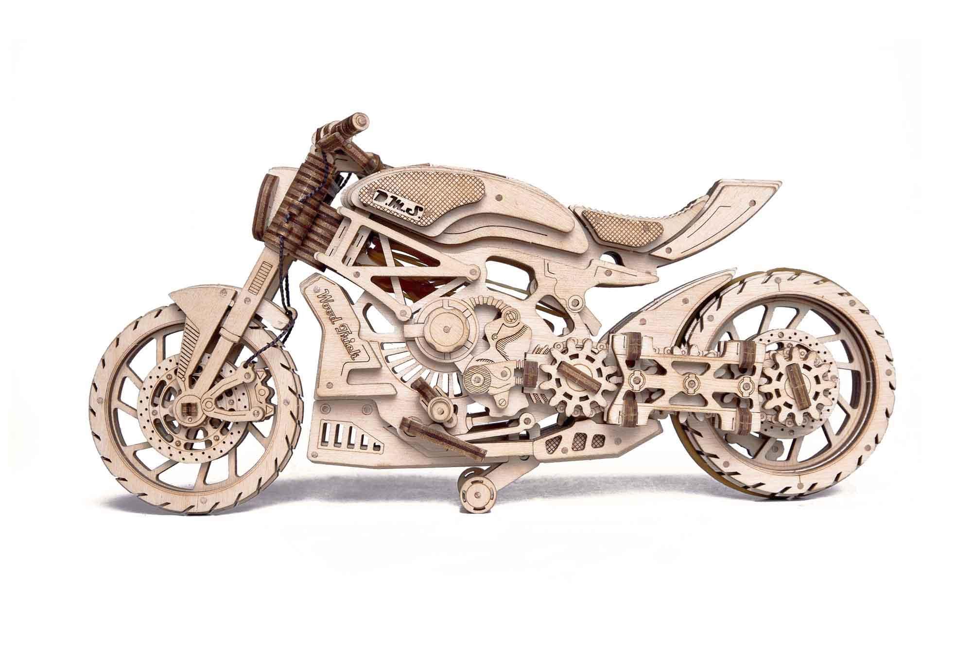 Wood Trick "Motocykl" - 3D dřevěné mechanické puzzle