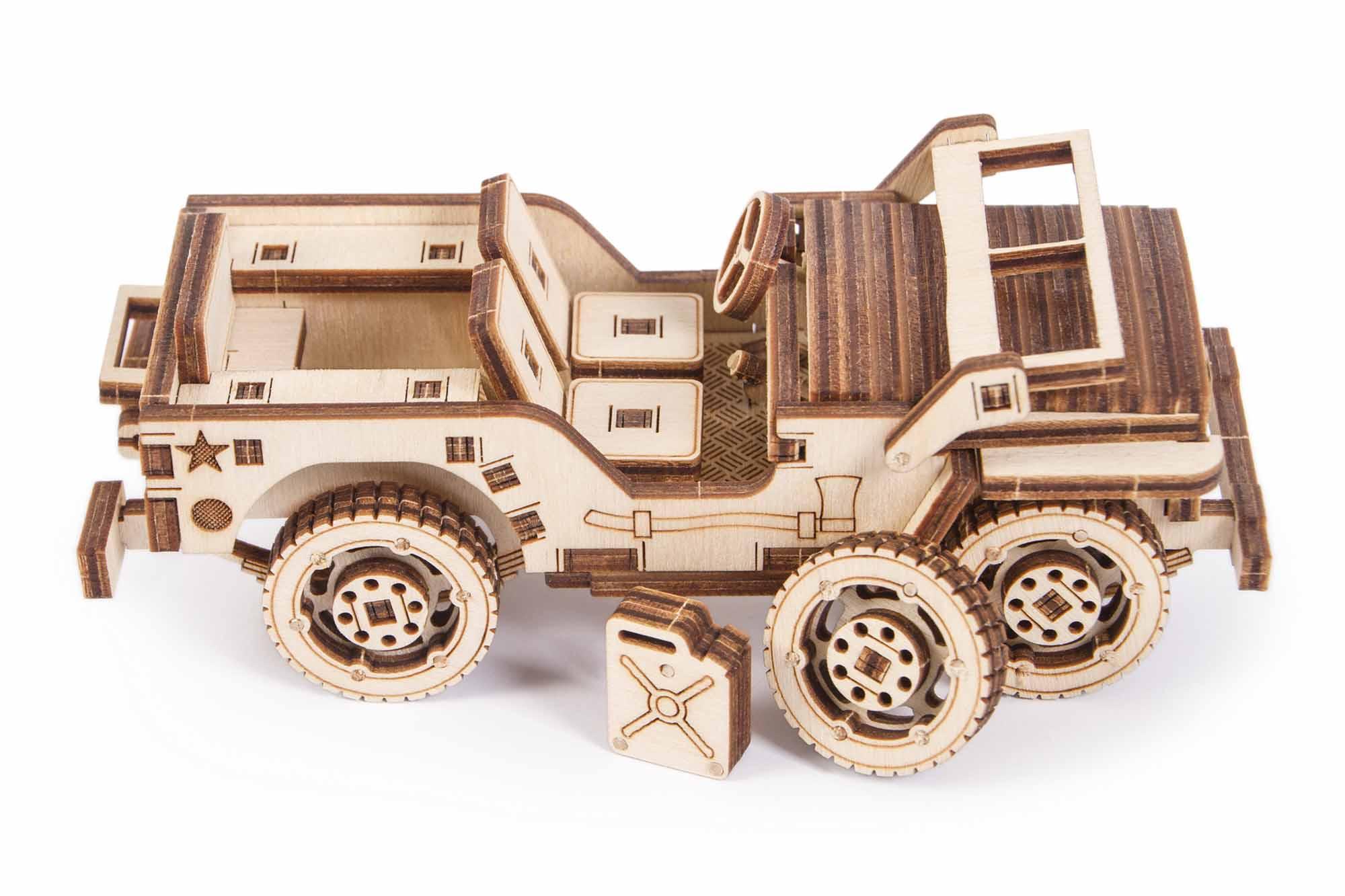 Wood Trick "Jeep" - 3D dřevěné mechanické puzzle