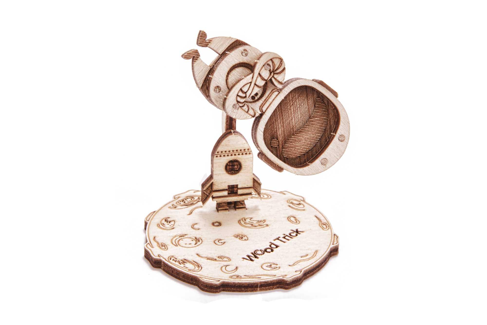 Wood Trick "Kosmonaut" - "Woodik Astronaut" - 3D dřevěné mechanické puzzle