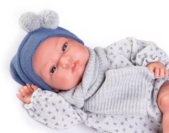 Reborn miminko - Můj malý reborn - chlapeček Tufi s modrou dečkou od Antonio Juan