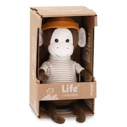 Opičák Charlie s oranžovou čapkou od firmy ORANGE TOYS
