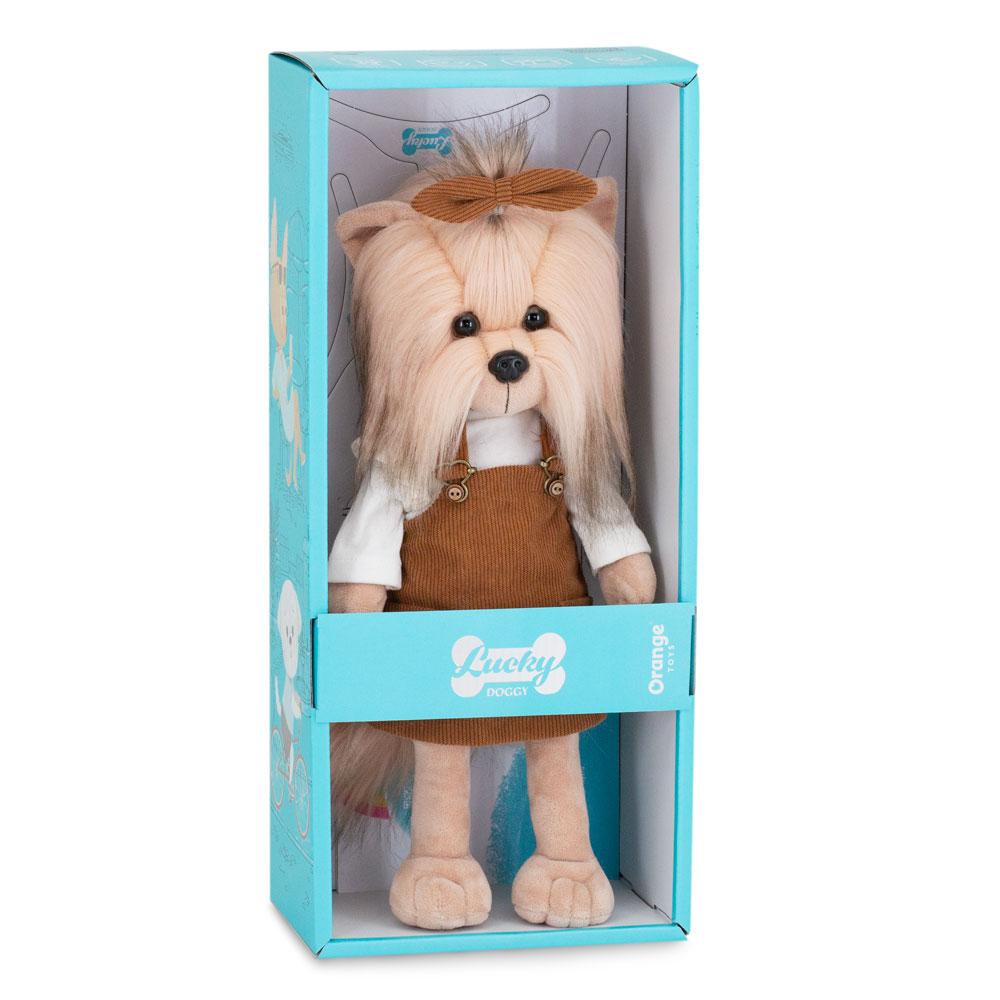 Yoyo s tělíčkem s kostřičkou v hnědé sukni s laclem - jorkšírka od firmy ORANGE TOYS