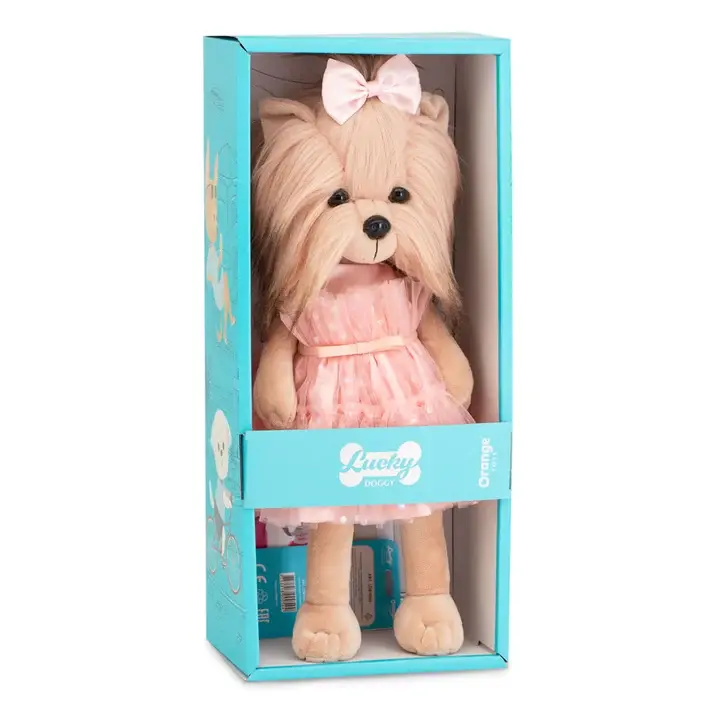 Yoyo s tělíčkem s kostřičkou v elegantních růžových šatech - jorkšírka od firmy ORANGE TOYS