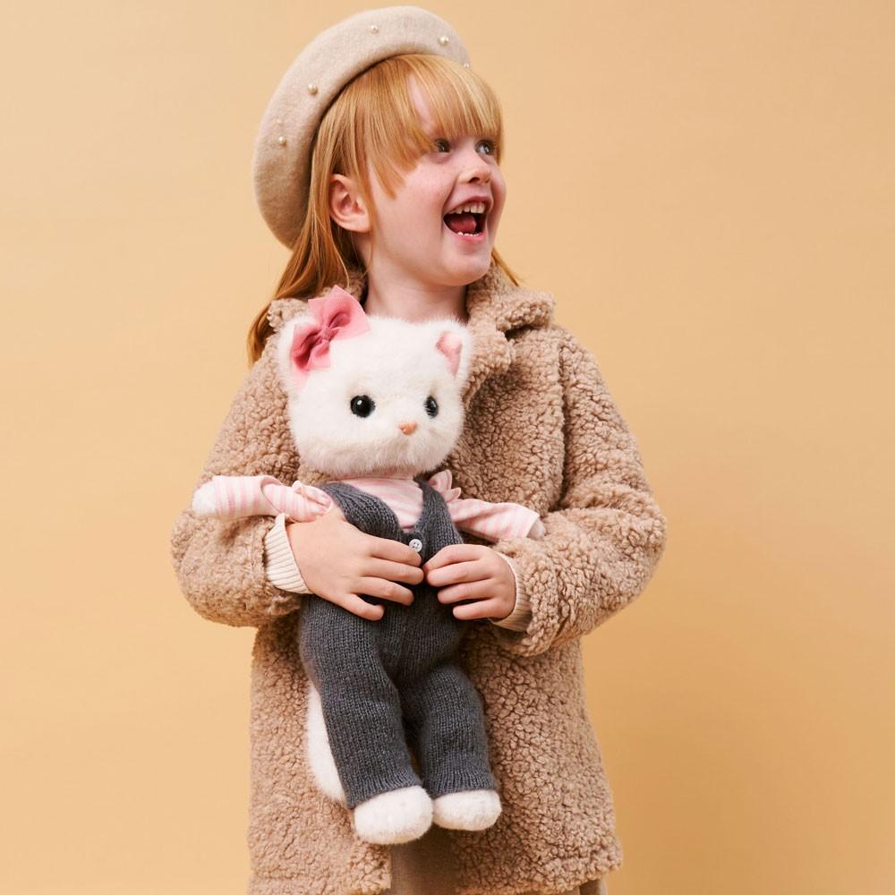 Orange Toys – Lucky Sophie s tělíčkem s kostřičkou v modrošedých pletených lacláčích