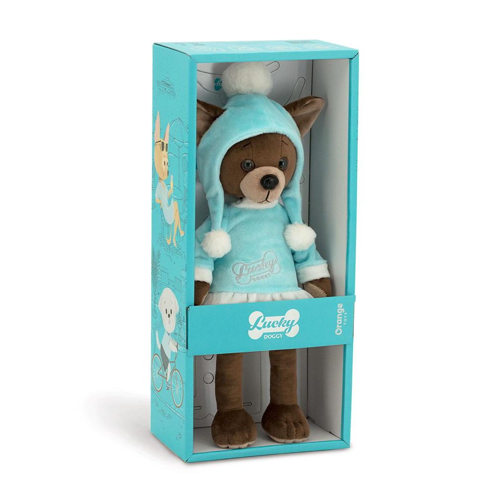 Kiki v modrém oblečku - hnědá čivava od firmy ORANGE TOYS