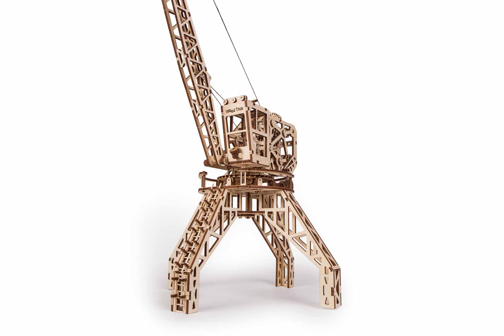 Wood Trick "Jeřáb s kontejnerem" - 3D dřevěné mechanické puzzle