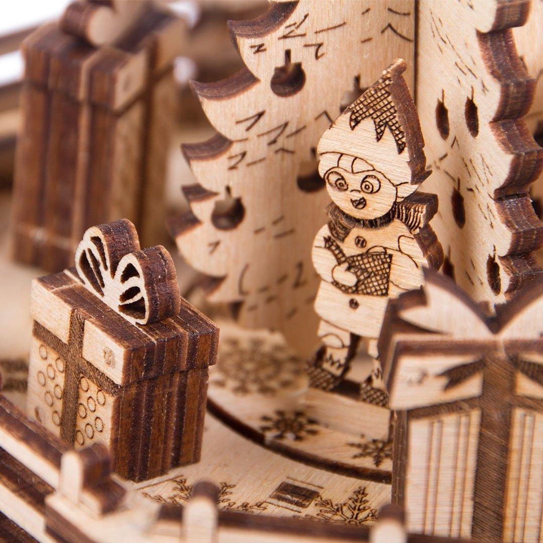 Wood Trick  "Dárky od Santy" - 3D dřevěné mechanické puzzle 