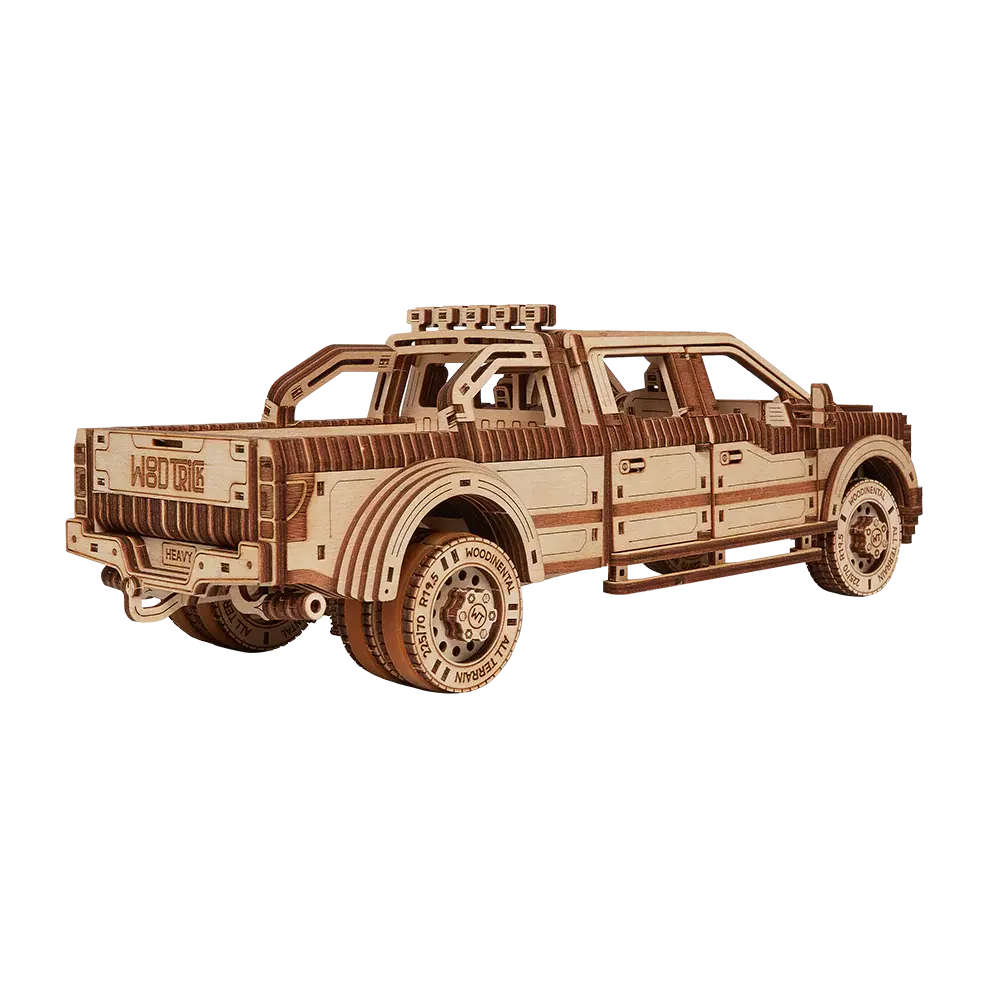 Wood Trick "Nákladní pickup" - 3D dřevěné mechanické puzzle