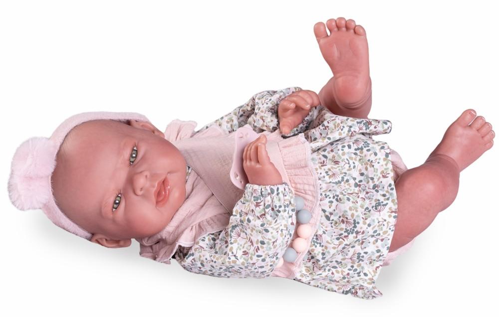 Reborn miminko - Sweet Reborn Lea s růžovým bryndáčkem od Antonio Juan ze Španělska