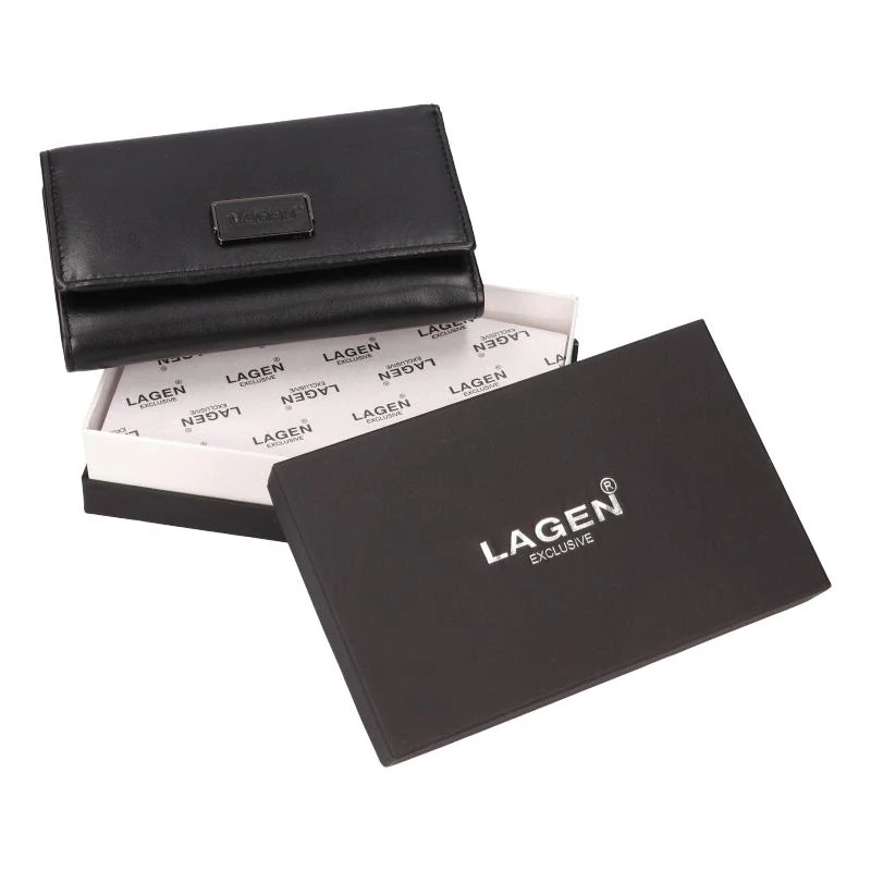 Dámská černá kožená peněženka - LAGEN