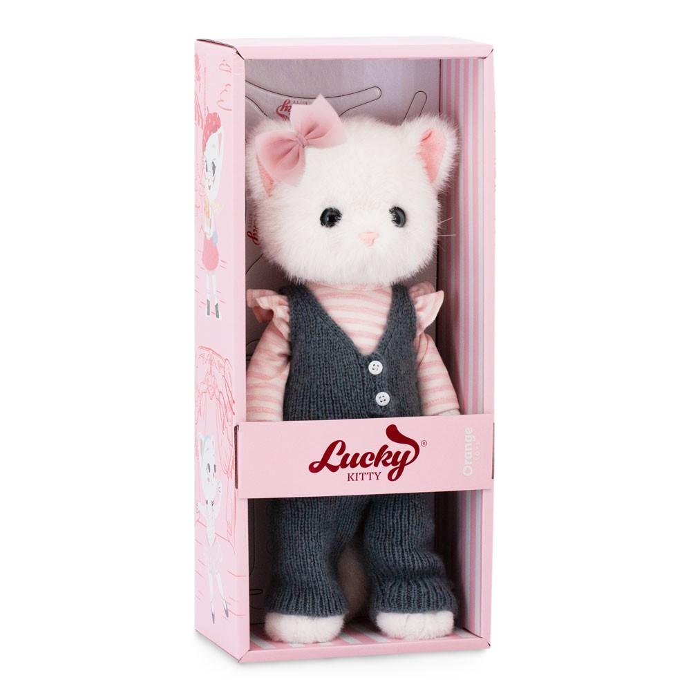 Orange Toys – Lucky Sophie s tělíčkem s kostřičkou v modrošedých pletených lacláčích