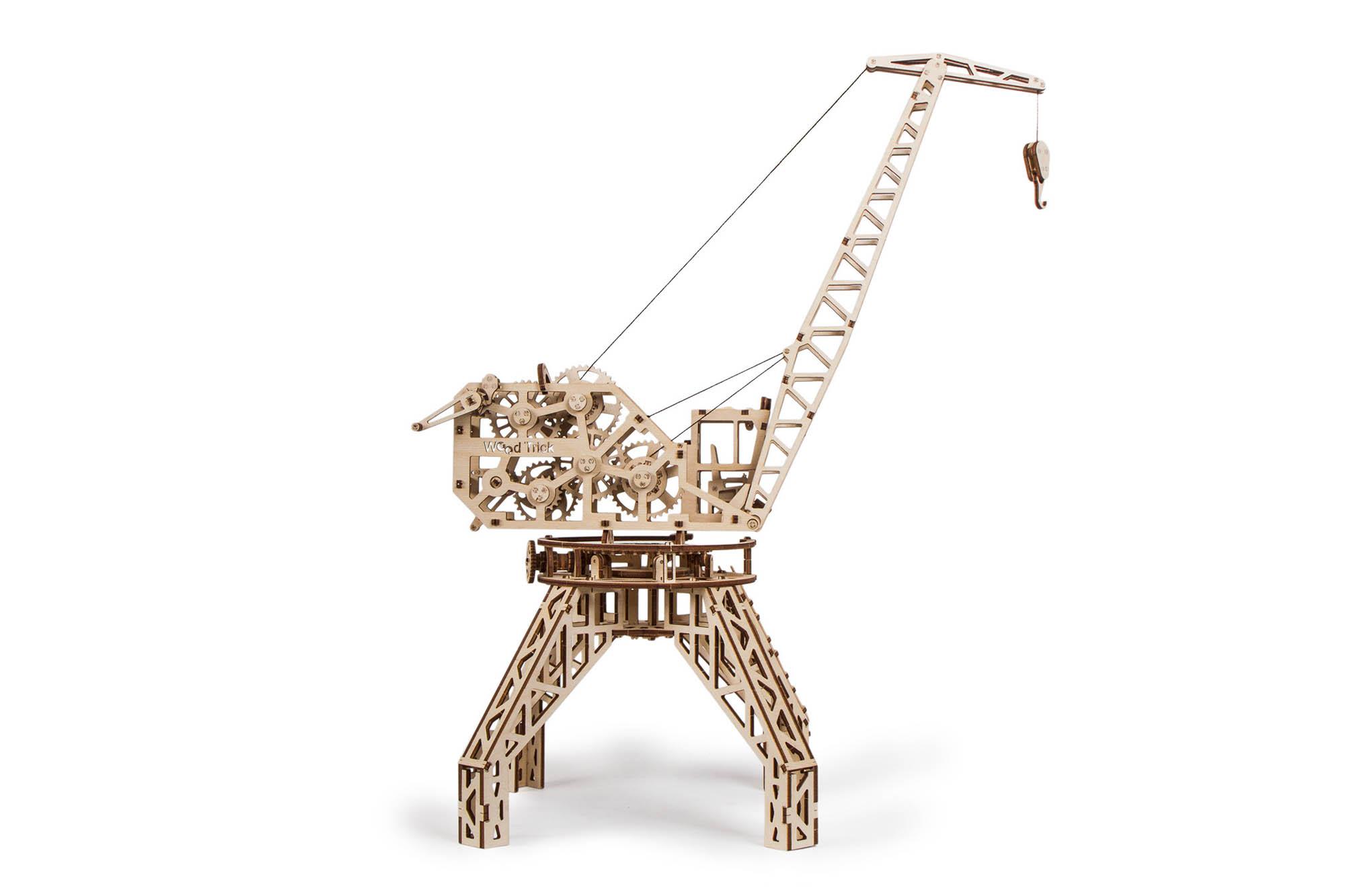 Wood Trick "Jeřáb s kontejnerem" - 3D dřevěné mechanické puzzle