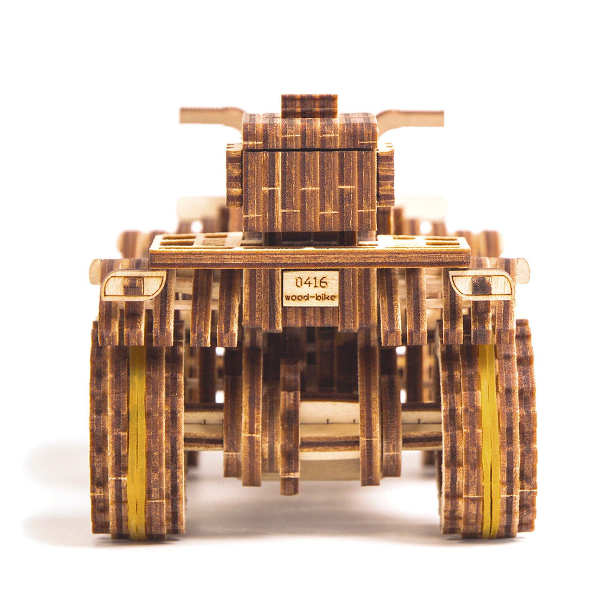 Wood Trick  "Čtyřkolka" - 3D dřevěné mechanické puzzle 