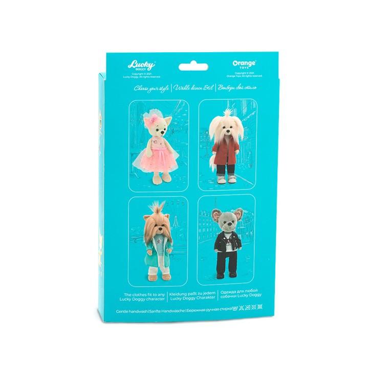 Obleček pro pejsky Lucky Doggy - sada "Růžová třpytivá kombinéza" od firmy ORANGE TOYS