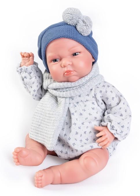 Reborn miminko - Můj malý reborn - chlapeček Tufi s modrou dečkou od Antonio Juan