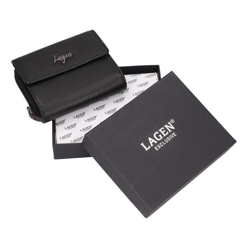 Dámská černá kožená peněženka  LAGEN