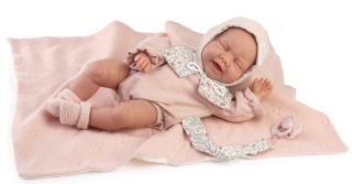 Antonio Juan – realistická polohovatelná spící panenka miminko Lluna 