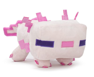 Axolotl - plyšová postavička ze hry Minecraft