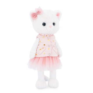Orange Toys – Lucky Sophie s tělíčkem s kostřičkou v růžové vestičce se zlatými puntíky