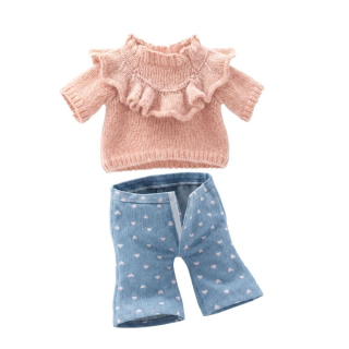 Orange Toys – obleček pro kočičky Lucky Kitty i pejsky Lucky Doggy – sada „Džínová srdce“