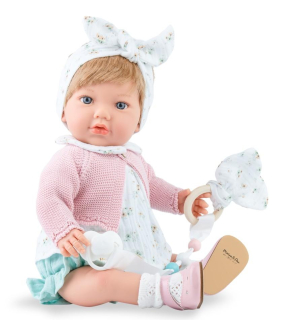 Reborn miminko Alina v pleteném růžovém svetříku  od firmy Marina & Pau