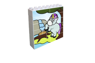 Jednorožec na zadních - Vertikální puzzle