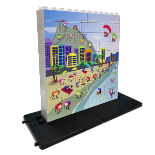 Pláž - Vertikální puzzle