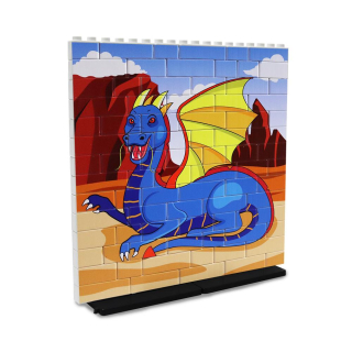 Modrý drak - Vertikální XL puzzle
