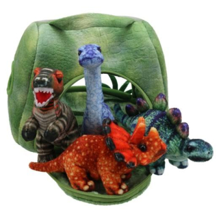 Prstoví maňásci - ukrytí maňásci - Dinosauří dům