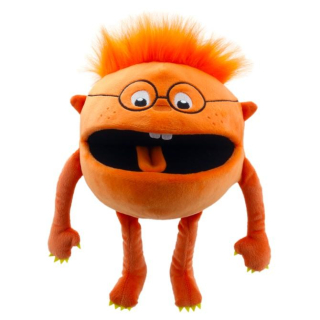 Maňásek na ruku - klapací příšerka - Orange - Pan Oranžový
