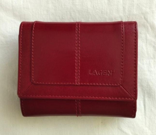 Dámská červená kožená peněženka - LAGEN