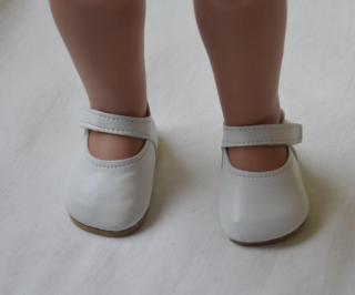 Bílé nízké boty se zapínáním na suchý zip