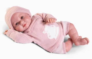 Reborn miminko - Sweet Reborn Luca v pleteném oblečku od Antonio Juan