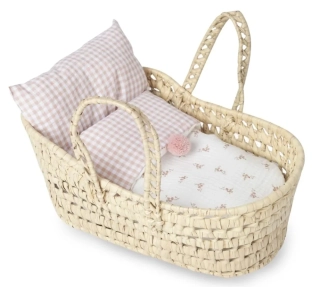 Přenosný pletený košík - košík pro miminko do 34 cm