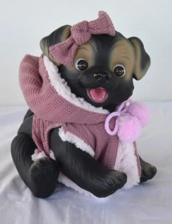 Černo-hnědý pejsek v pelíšku od RosaToys