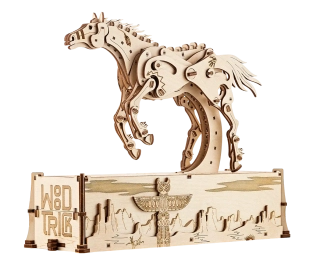 Wood Trick  "Mechanický mustang" - 3D dřevěné mechanické puzzle 