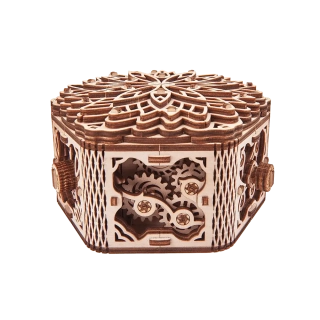 Wood Trick "Tajemná květina" - 3D dřevěné mechanické puzzle