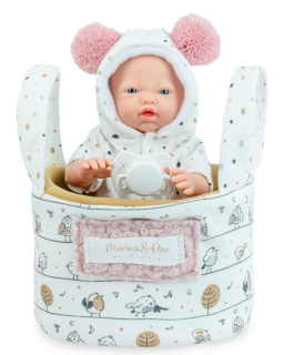 Marina & Pau – miminko holčička Venuška 21 cm v přenosné tašce 
